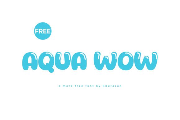 Aqua Wow Font for Creative Craft Projects