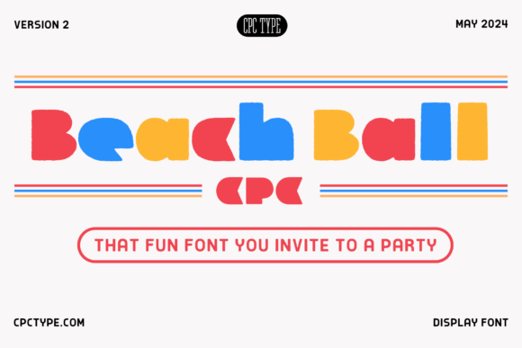 Beach Ball CPC Font for Summer-Themed Branding and Marketing