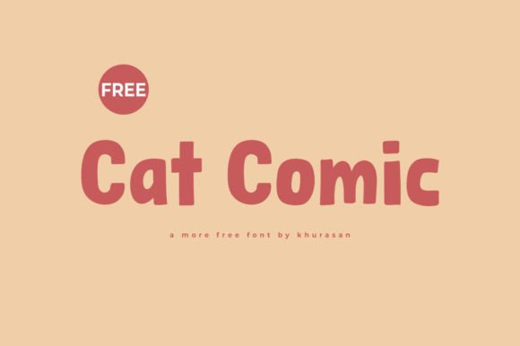 Cat Comic Font for Creative Crafts and Commercial Designs