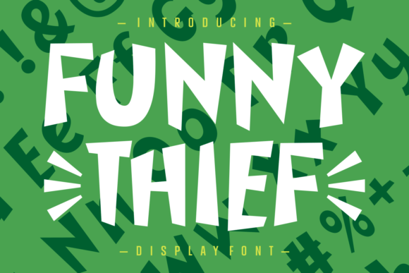 Funny Thief Font for Playful Display Typography