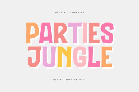 Parties Jungle: A Playful Display Font for Bold Designs