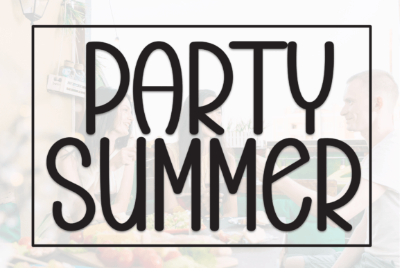 Party Summer Font for Festive Crafts and Summer Designs