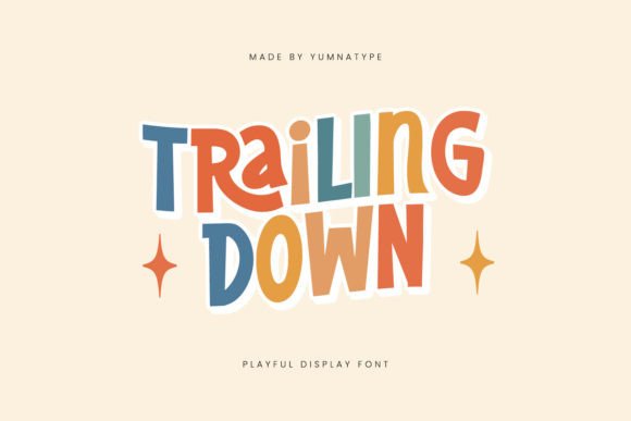 Trailing Down: A Playful Display Font for Bold Branding